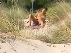 Nude Beach - hot teen caught masturbating by hidden voyeur