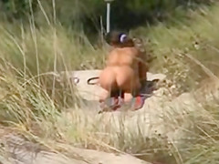 Nude Beach - hot teen caught masturbating by hidden voyeur