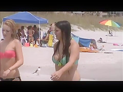 sexy teen with huge tits beach spy 39