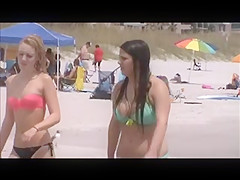 sexy teen with huge tits beach spy 39