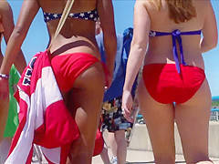 Candid Beach Bikini Butt Ass West Michigan Booty RWB USA