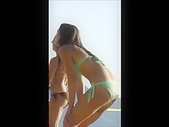 Hot Babes playing Beach Volleyball