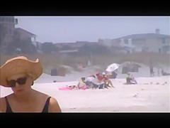 great mature jiggly tits beach stroll 37