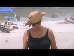 great mature jiggly tits beach stroll 37