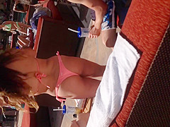 Sexy latin in thong bikini 2