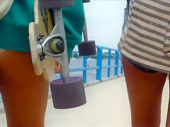 Candid Beach Bikini Butt Ass West Michigan Booty Skateboard