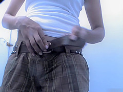 Nice Girl Spied In Beach Cabin