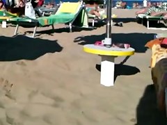 Thick ass milf on the beach