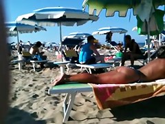 Thick ass milf on the beach