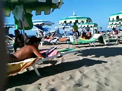 Thick ass milf on the beach