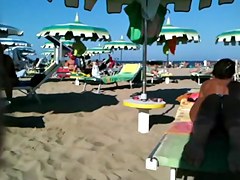 Thick ass milf on the beach