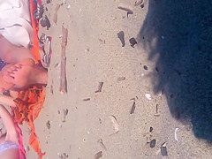 Candid Sexy Teen Beach Feet with Faceshot