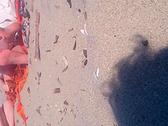 Candid Sexy Teen Beach Feet with Faceshot