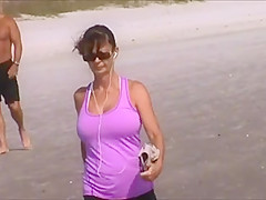 candid sexy milf huge jiggly tits walking slow mo