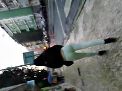 Teen ass on the street