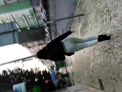 Teen ass on the street