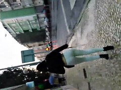Teen ass on the street