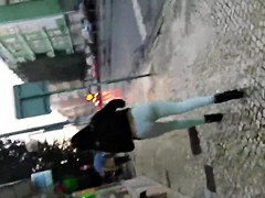Teen ass on the street