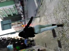 Teen ass on the street