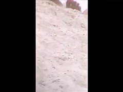 jiggly booty at beach voyeur,, slow motion