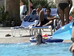 Hidden cam in a swimming pool