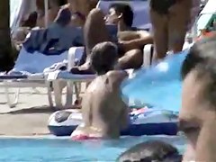 Hidden cam in a swimming pool