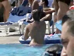 Hidden cam in a swimming pool