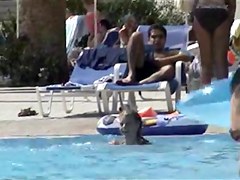 Hidden cam in a swimming pool
