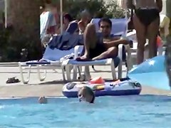 Hidden cam in a swimming pool