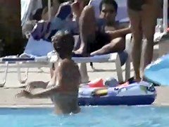 Hidden cam in a swimming pool