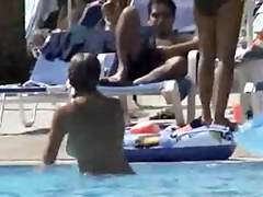 Hidden cam in a swimming pool