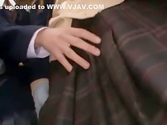 Crazy Japanese slut Natsu Aoi, Hikaru Yuki, Yuu Shinoda in Incredible Public, Lesbian JAV clip