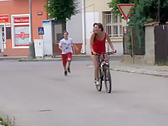 Exotic pornstar in crazy outdoor, brunette porn video