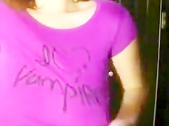 Hottest amateur Brunette, Flashing porn clip