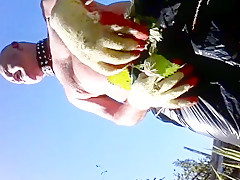 Fabulous homemade Mature, Outdoor sex movie