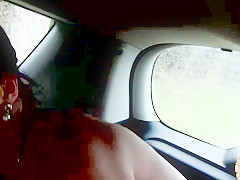 Lea Guerlin rides cock in the backseat