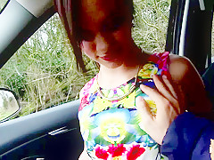 Lea Guerlin rides cock in the backseat