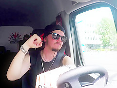 BUMS BUS - Seductive Austrian blonde Mila Milan goes wild for cock in the van backseat