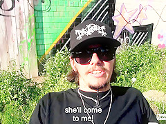 BUMS BUS - Naughty pickup and bus fuck with tattooed German blondie Sina Longlegs