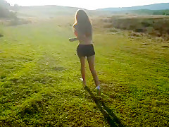 Fabulous homemade Masturbation, Outdoor sex clip