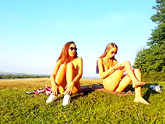 Fabulous homemade Masturbation, Outdoor sex clip