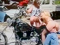 Nasty white trash biker whore