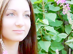 Cute junior russian college girl melissa nude in the garden
