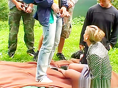 Fabulous pornstar in hottest lingerie, outdoor sex scene