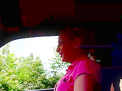 Sexy Brooke Lee rides cock in the car