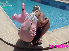 Big Tit Blonde Gets Fingers