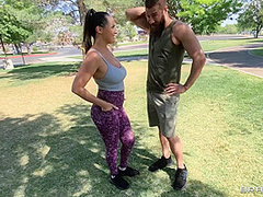 Jog By Threesome Pick Up With Xander Corvus, Sofi Ryan, Nina Diaz - Brazzers