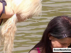 18yo Cuties play with Toys on a Boat for SweetheartsClassics