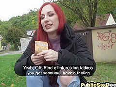 Petite redhead bae assfucked by stranger