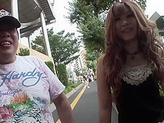 Slutty Japanese Babe Sarina Tsubaki Sucks a Cock Outdoors